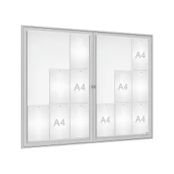 Vitrine extérieur Double Battants Tradition - Alu Anodisé