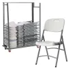 Lot de Chaises polychaise + Chariot de transport