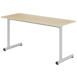 Table scolaire Biplace 130x50 cm - pieds ronds