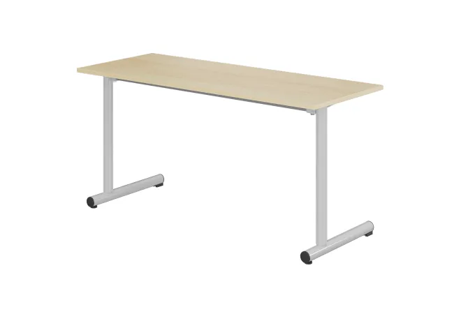 Table scolaire Biplace 130x50 cm - pieds ronds