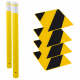 Kit de sécurité pour passage piéton, potelets jaune, dalles jaunes/noires