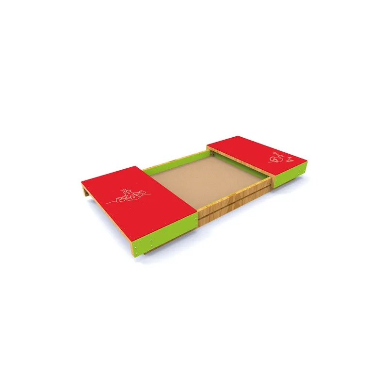 Bac à sable avec couvercle pour école maternelle