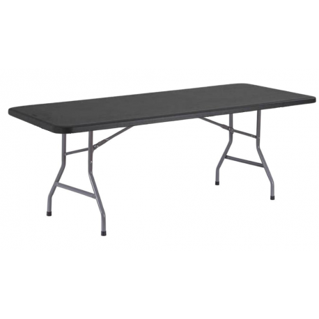 Table pliante polypro 183X76 cm avec plateau gris anthracite