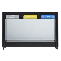 Meuble mobile pour tri sélectif 3 compartiments Meuble mobile pour tri sélectif 3 compartiments