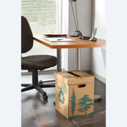 Corbeille à papier en carton 36L avec décors végétal