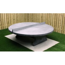 Table Ping Pong ronde en béton anthracite
