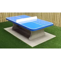 Table ping-pong béton avec coins arrondis