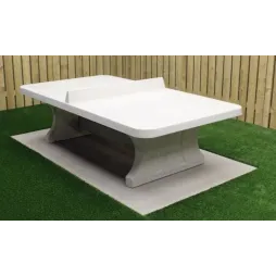 Table ping-pong béton avec coins arrondis