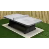 Table ping-pong béton anthracite avec coins arrondis