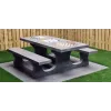 Table béton anthracite Multi-jeux