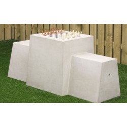 Table d'échecs en béton naturel