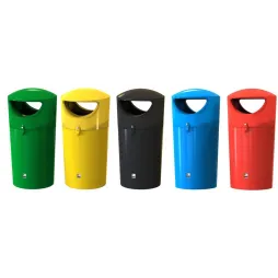 Poubelle de ville ronde en polyéthylène