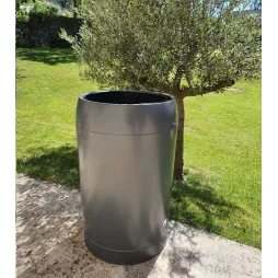 Corbeille urbaine sans couvercle en plastique