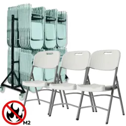 40 chaises pliantes et leur chariot