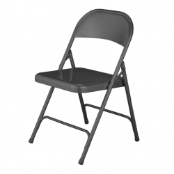 Chaise pliante métallique grise Europ - Grey Edition®