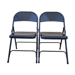 Chaise pliante métallique grise Europ - Grey Edition®