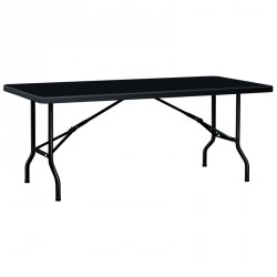 Table polypro rectangulaire noire