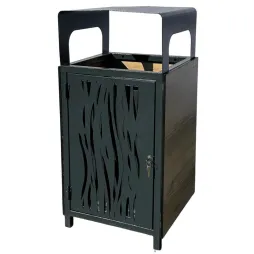 Corbeille de ville HPL et métal Urba Corbeille de ville HPL et métal Urba