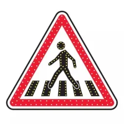 Panneau de signalisation de présence de passage piéton à LEDs