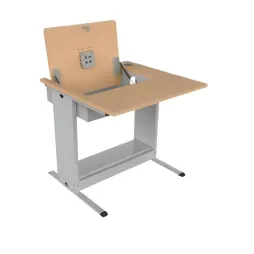 Poste et bureau informatique scolaire escamotable