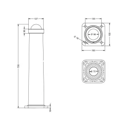 Borne polyéthylène Flexible à 20° de Leader Equipements