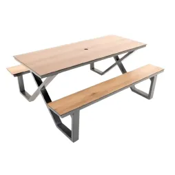 Table pique nique recyclé en HPL stratifié Table pique nique recyclé en HPL stratifié