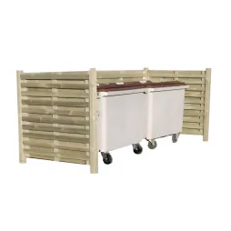 Range poubelle extérieur - Cache poubelle en bois pour extérieur
