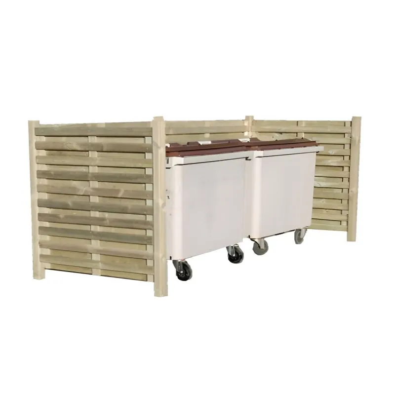 Range poubelle extérieur - Cache poubelle en bois pour extérieur
