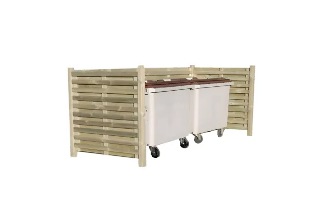 Range poubelle extérieur - Cache poubelle en bois pour extérieur