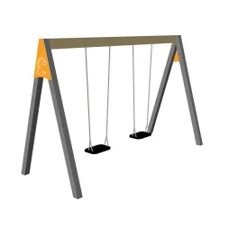 Balançoire tout acier 2 mètres
