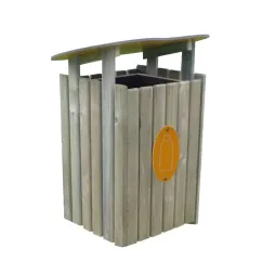 Corbeille publique en bois Forest