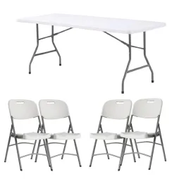 Lot de 10 tables pliantes + 60 chaises pliantes Polychaise