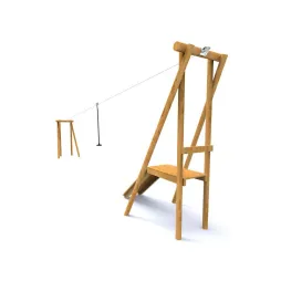 Tyrolienne en bois pour enfants