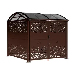 Abri vélo moto marron