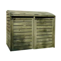 Cache poubelle en bois