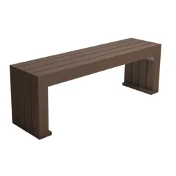Banc public en plastique recyclé
