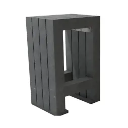 Tabouret haut de bar extérieur plastique recyclé