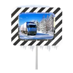 Miroir urbain de sécurité rectangulaire anti givre