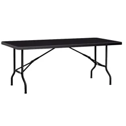 Table polypro rectangulaire noire Table polypro rectangulaire noire