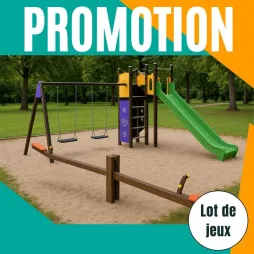 Promo aire de jeux extérieur - Structure multi-jeux - Balançoire