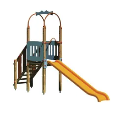 Structure aire de jeu avec toboggan - Aire de jeux extérieur