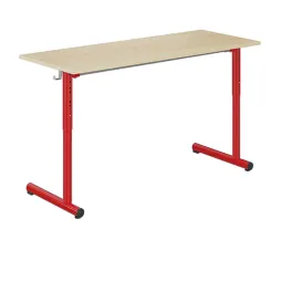 Bureau scolaire biplace réglable en hauteur