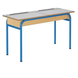 Bureau pour écolier biplace avec casier