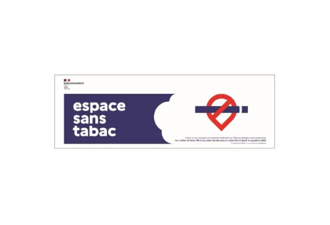 Bâche signalétique pour espace sans tabac