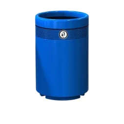 Poubelle de ville ronde en plastique