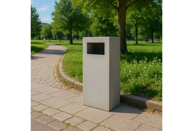Poubelle en béton