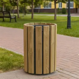 Corbeille ronde en bois collectivités