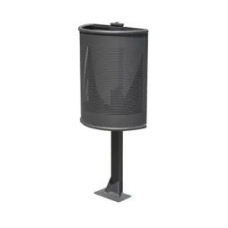 Poubelle extérieure Barcelona sur un pied - Corbeille publique