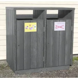 Corbeille urbaine pour tri sélectif plastique recyclé Corbeille urbaine pour tri sélectif plastique recyclé