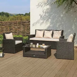 Salon extérieur en résine tressée Salon extérieur en résine tressée